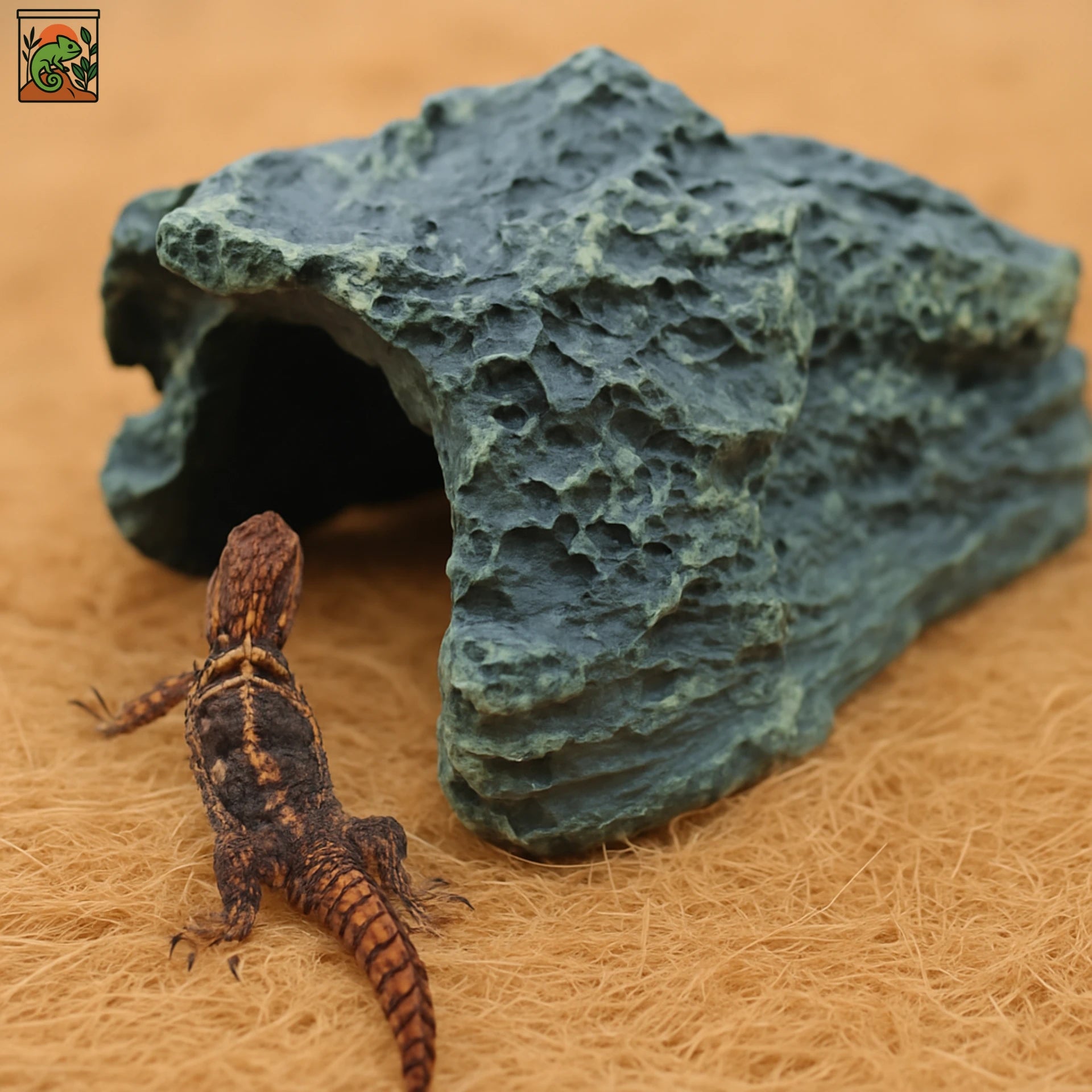 Grotte en Résine pour Terrarium – Cachette Roche Naturelle 