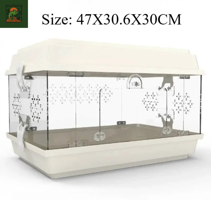 Habitat Cristal – Enclos Transparent Sécurisé pour Reptiles et Invertébrés 