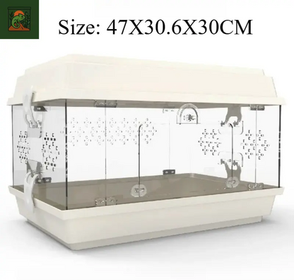 Habitat Cristal – Enclos Transparent Sécurisé pour Reptiles et Invertébrés 