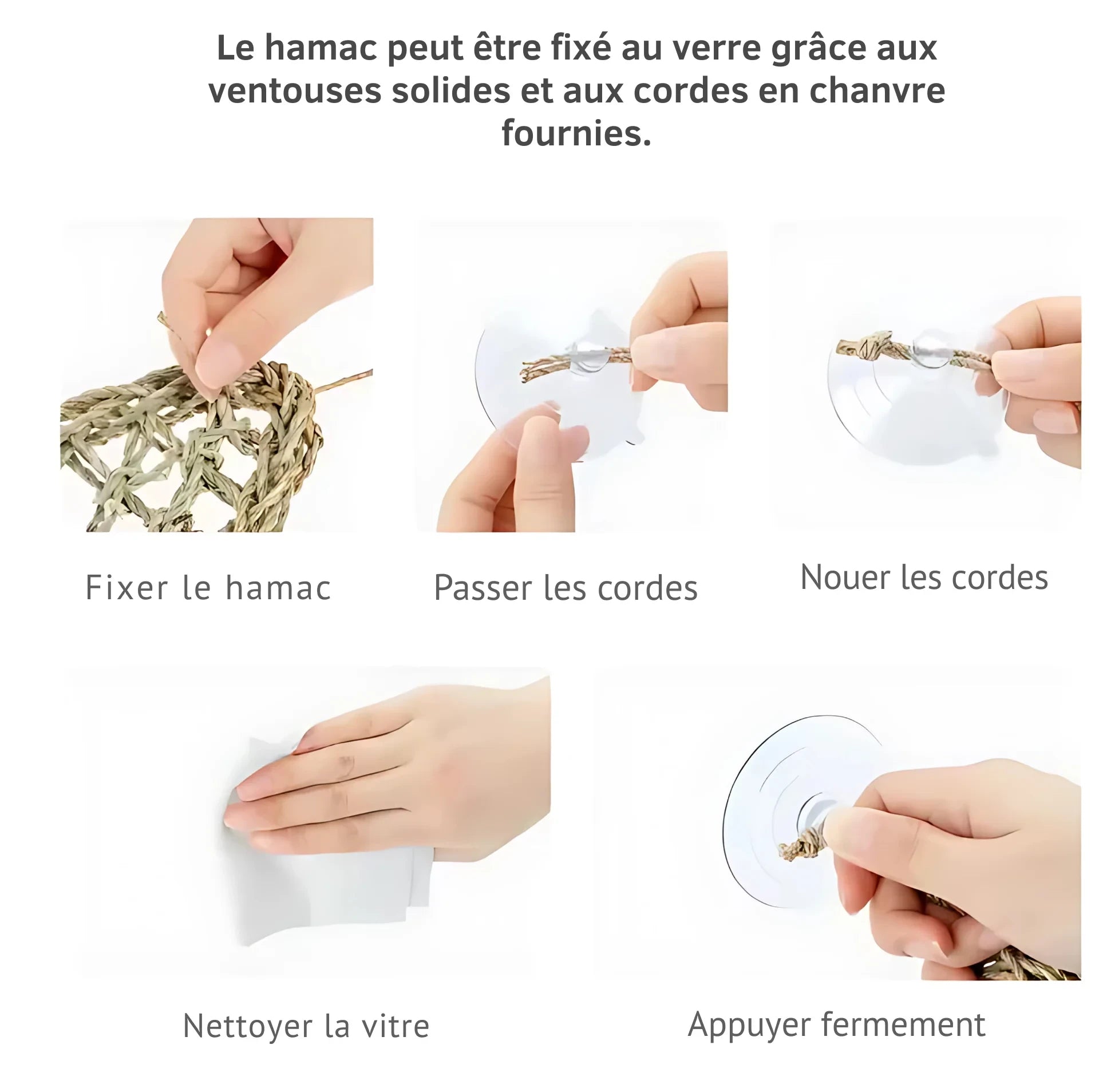 Hamac pour Reptile Ultra-Confort – Fibres Naturelles & Ventouses 