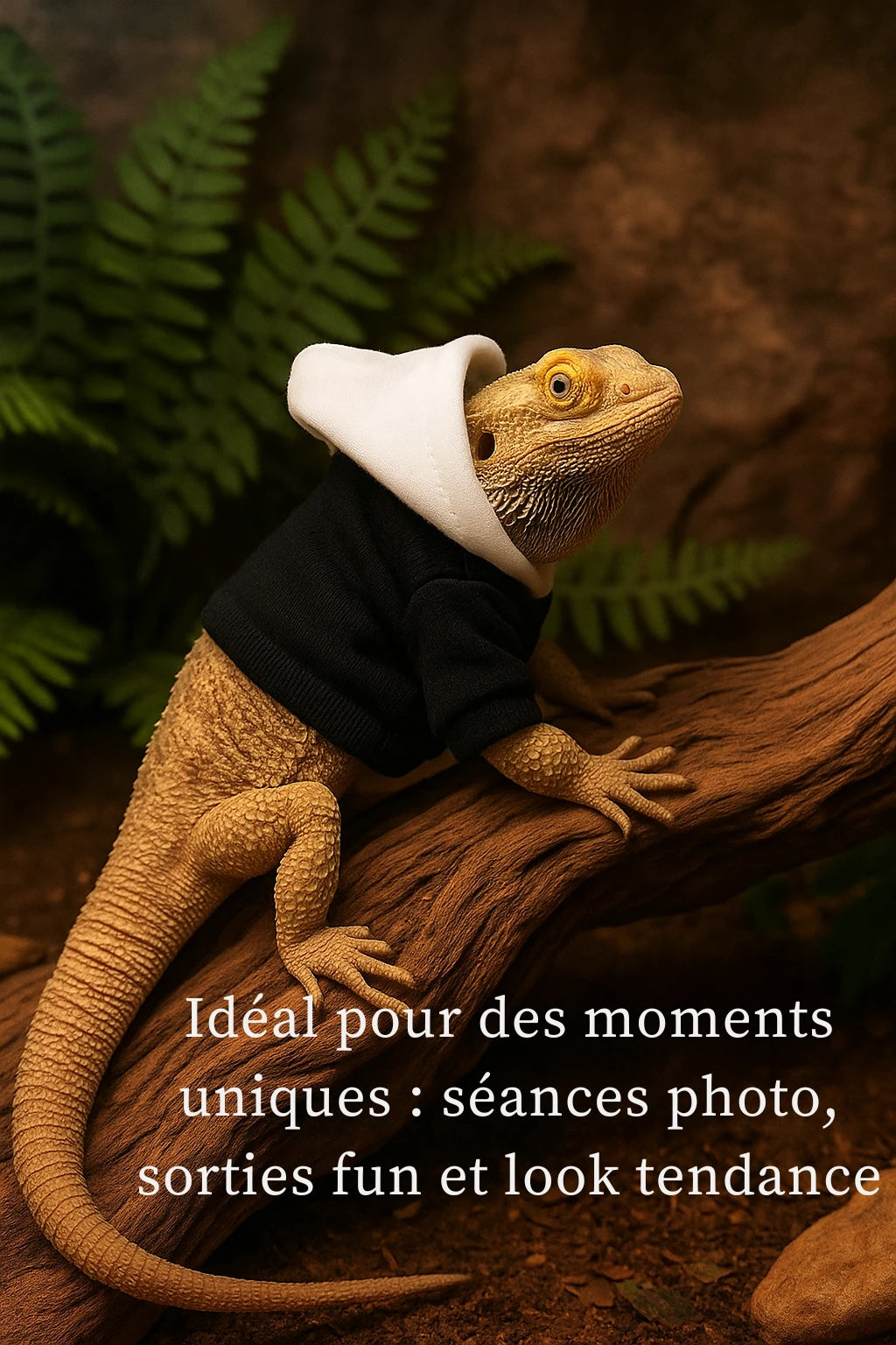 Hoodie pour Lézard Terrarium en Flanelle 