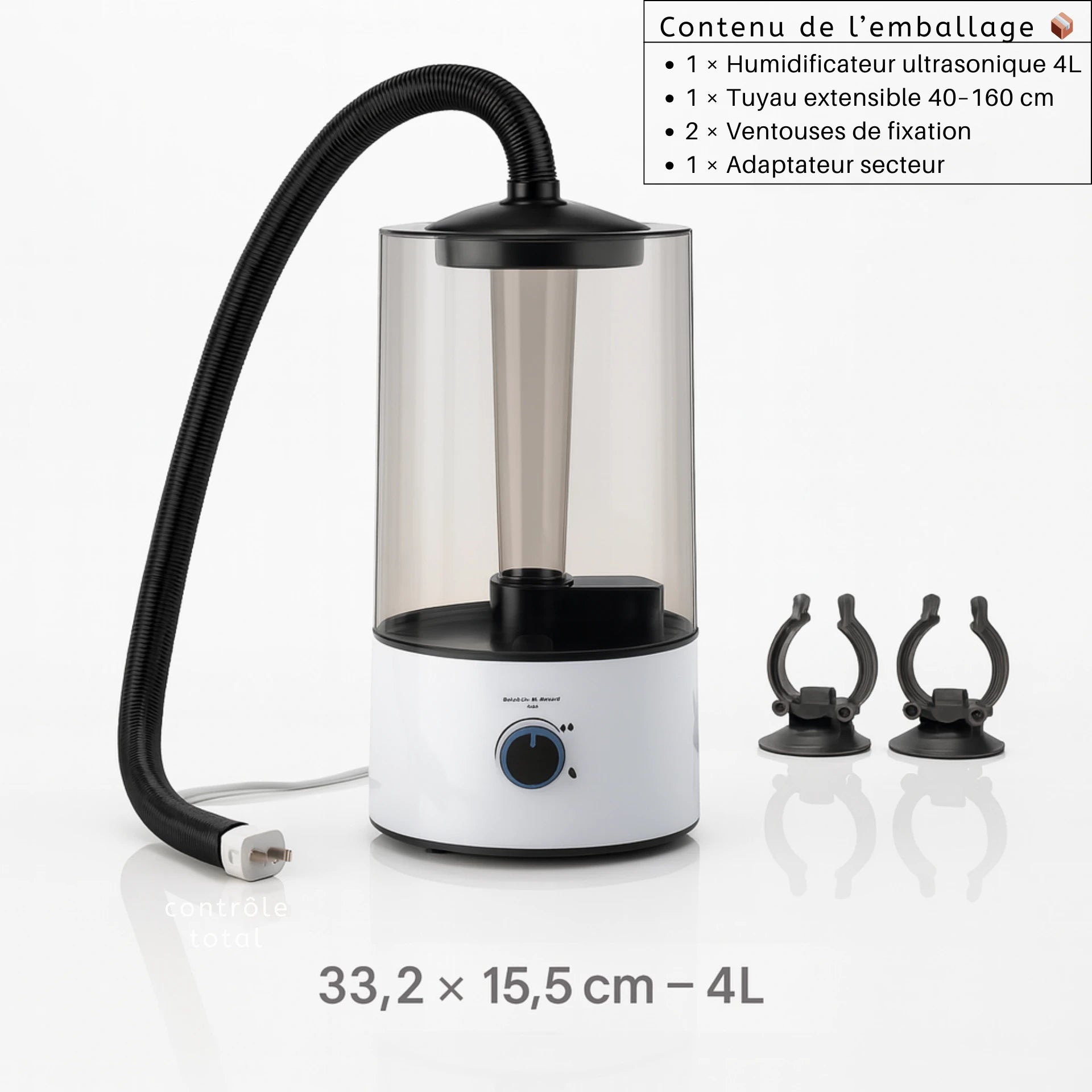 Humidificateur Ultrasonique pour Terrarium – 4L Silencieux & Réglable 