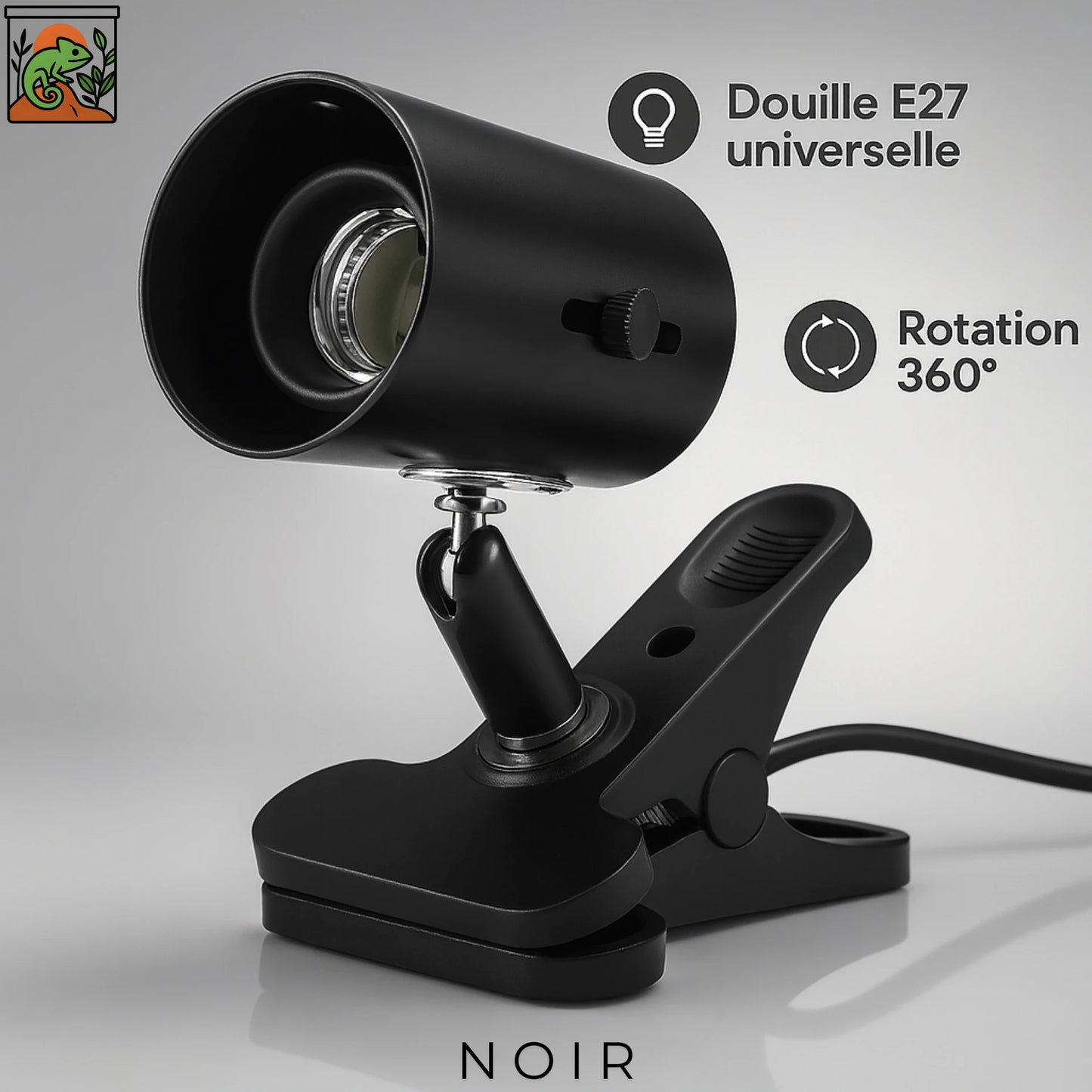Lampe Chauffante 360° pour Terrarium – Avec Support 