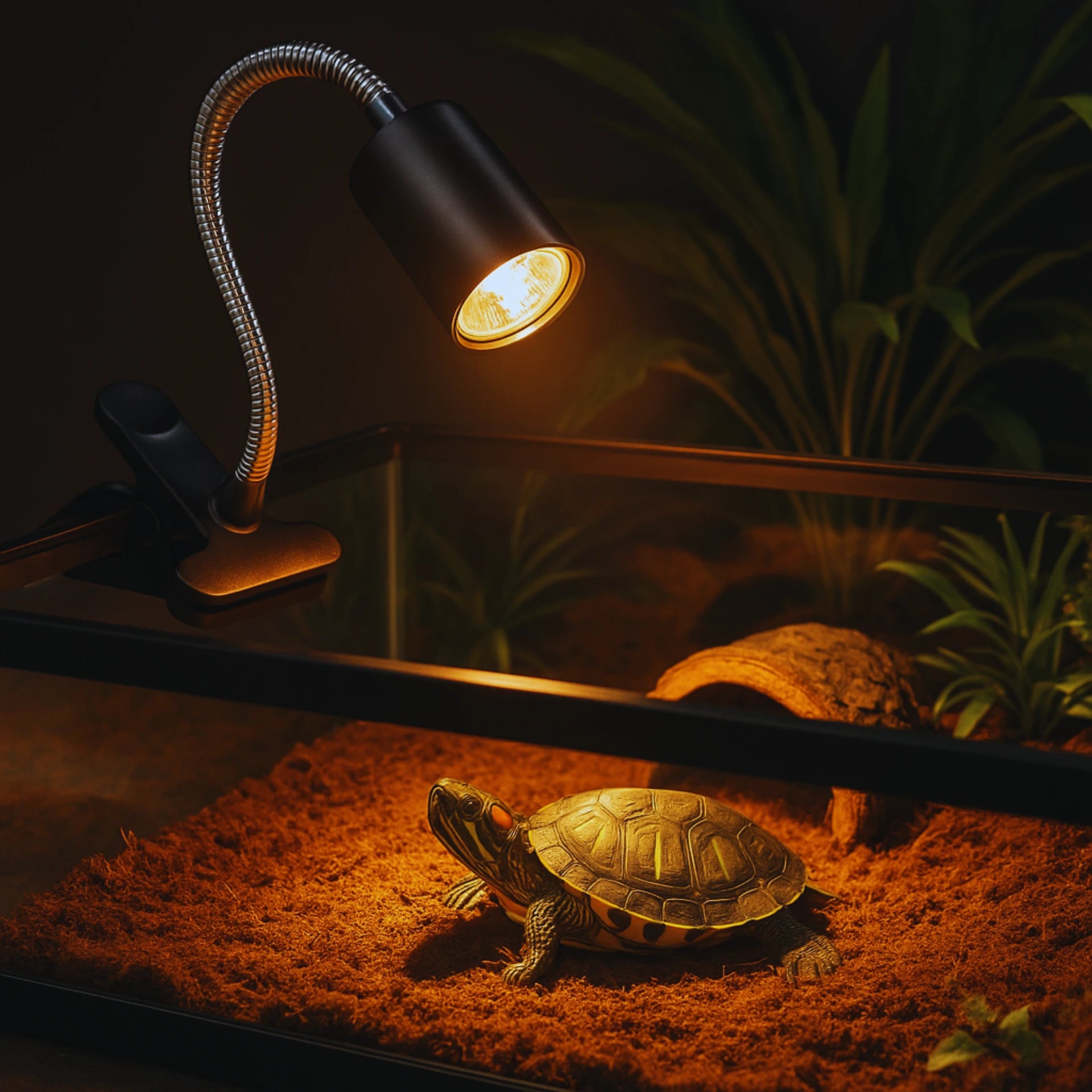 Lampe Chauffante pour Terrarium à Pince – Bras Flexible & Variateur 