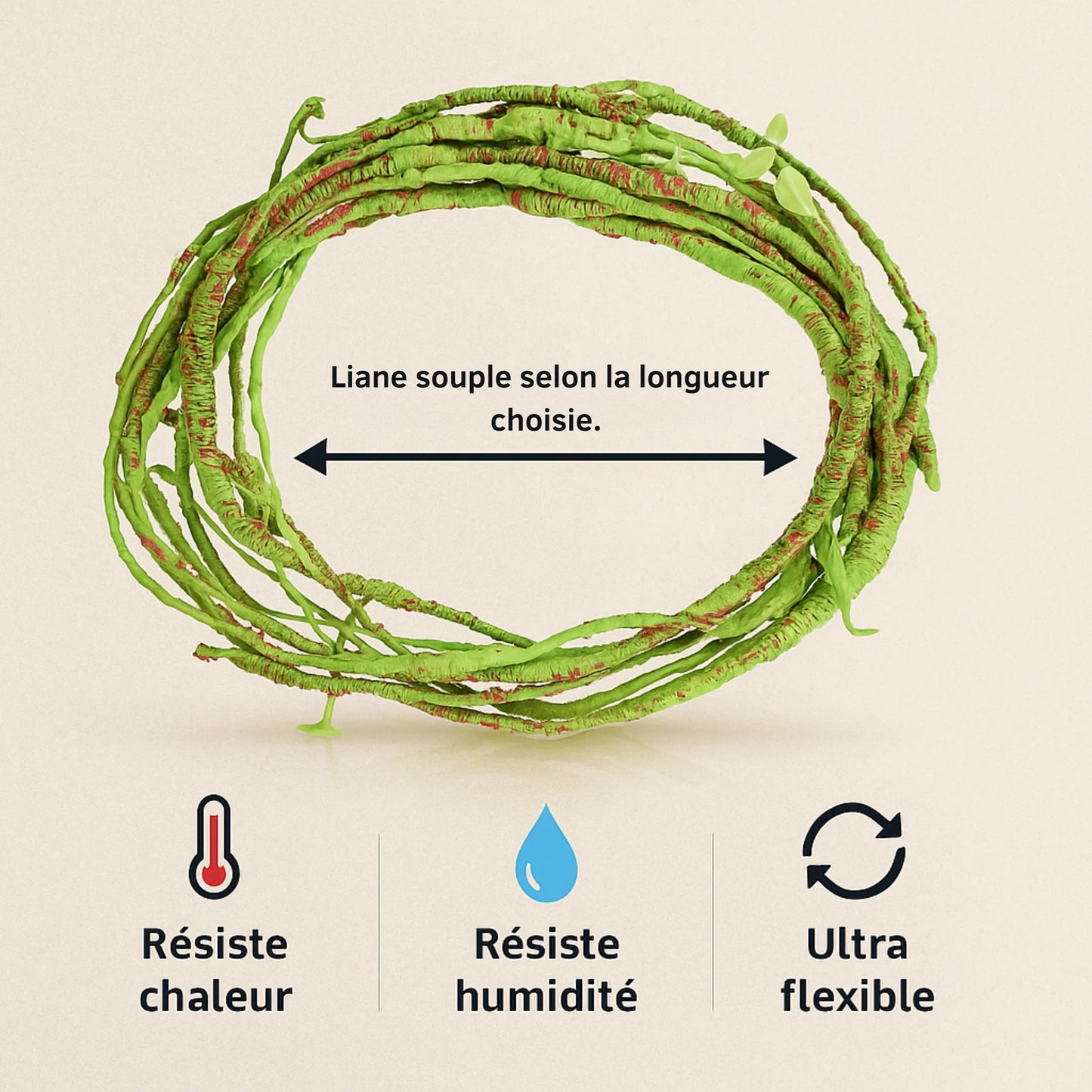 Liane Artificielle Souple pour Terrarium 