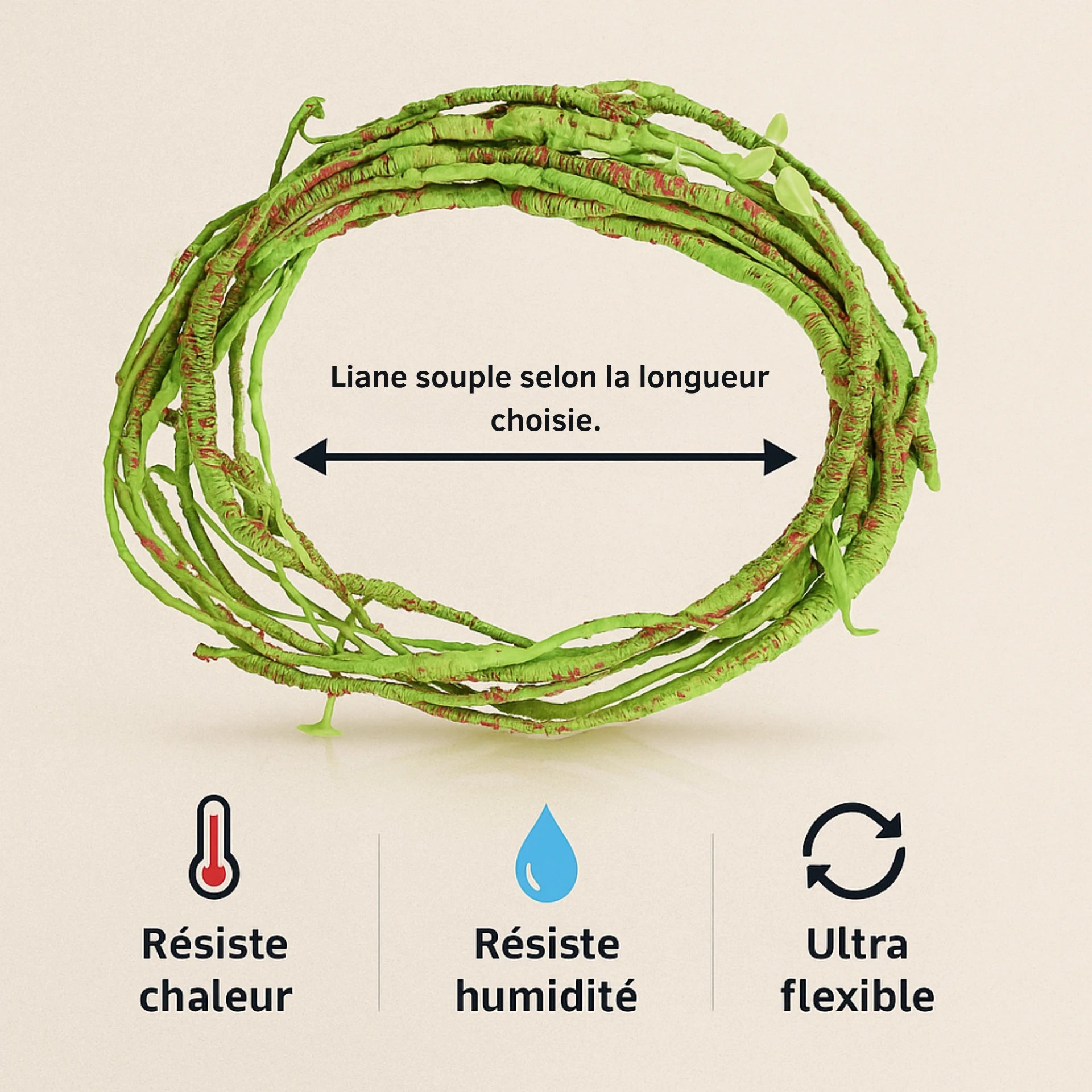 Liane Artificielle Souple pour Terrarium 