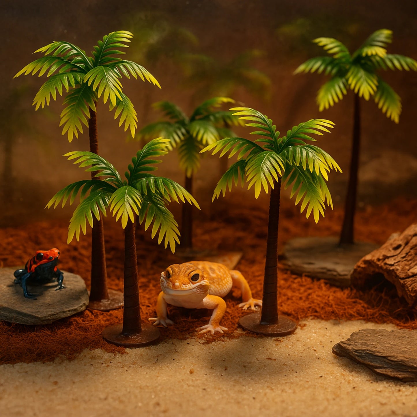 Mini Palmiers Artificiels pour Terrarium – Décor Tropical 