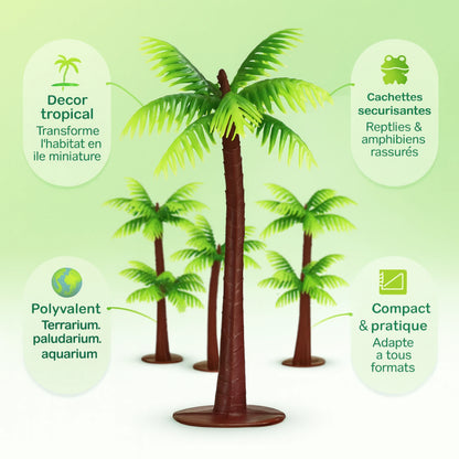 Mini Palmiers Artificiels pour Terrarium – Décor Tropical 