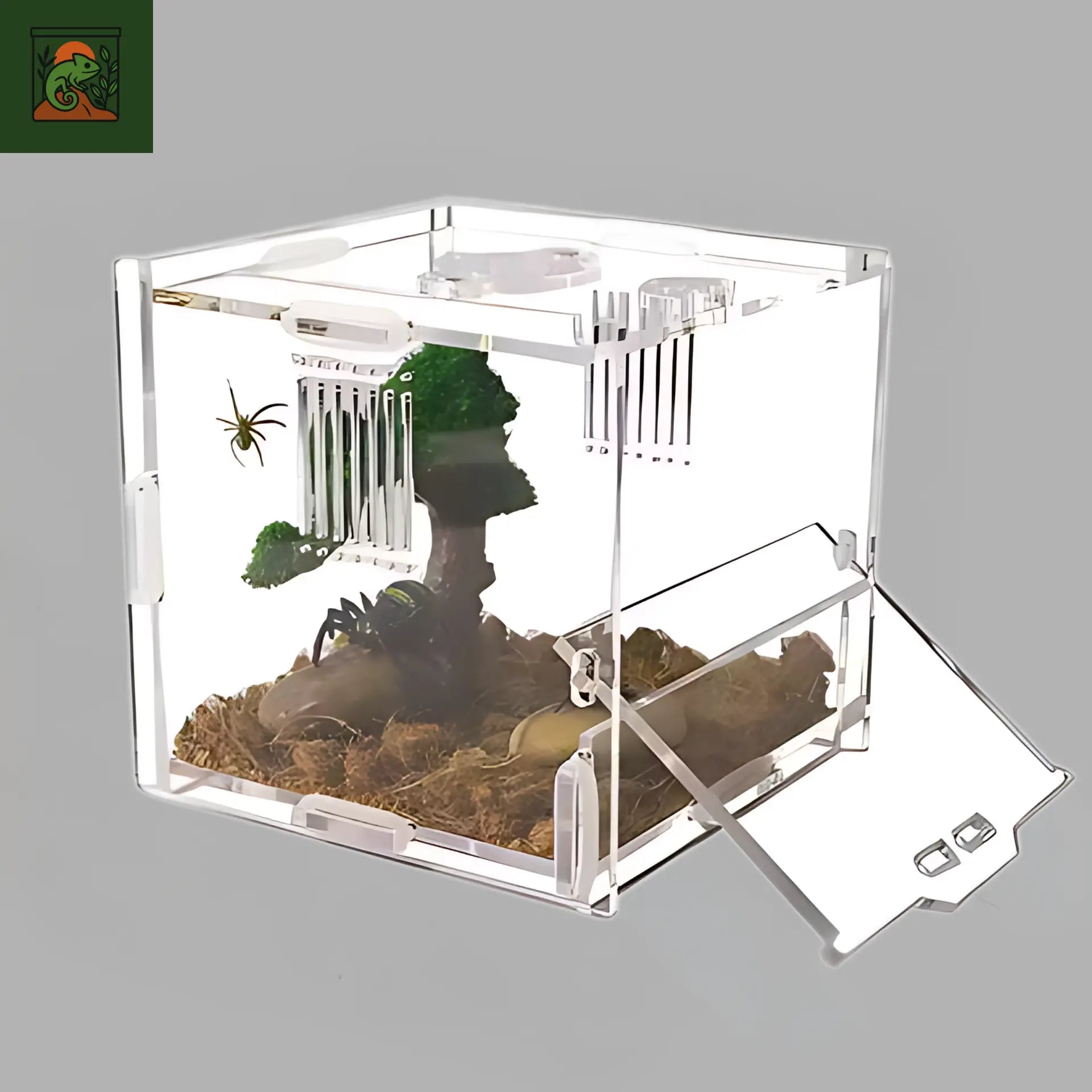 Mini Terrarium Transparent – Habitat Sûr pour Microfaune & Reptiles 