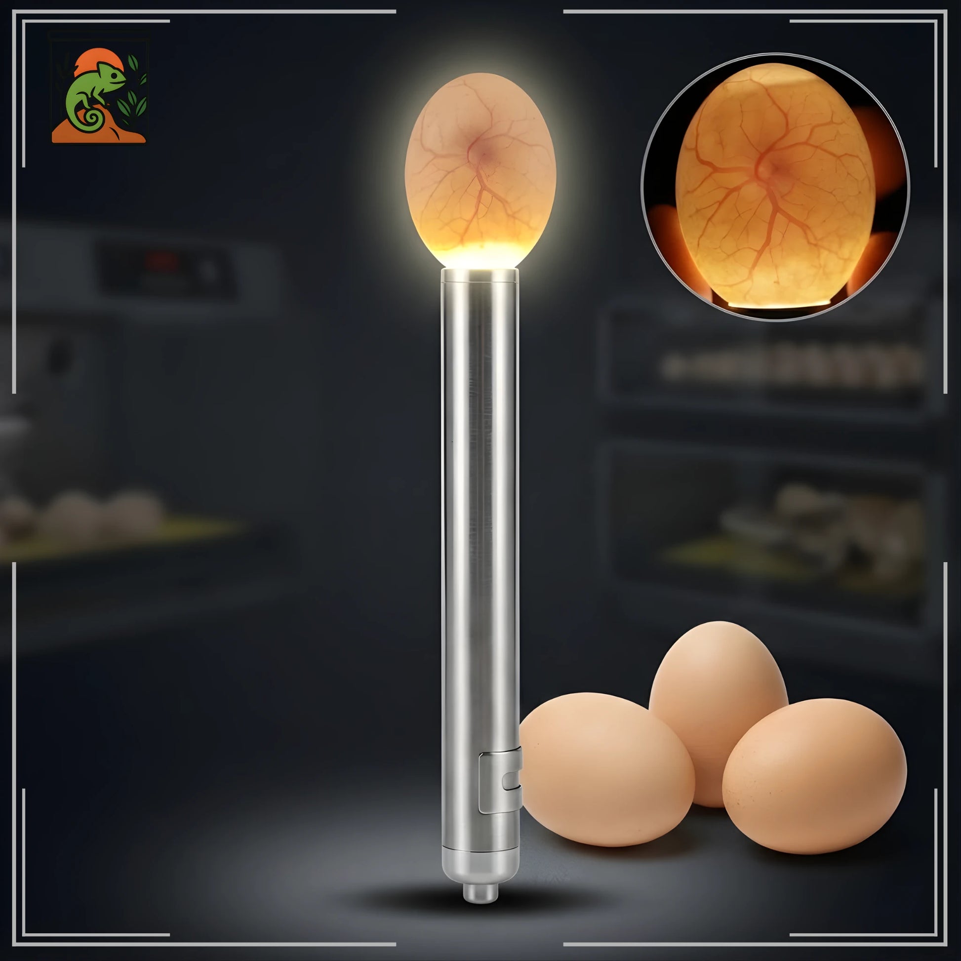 Mire Œuf LED pour Reptiles et Terrarium 