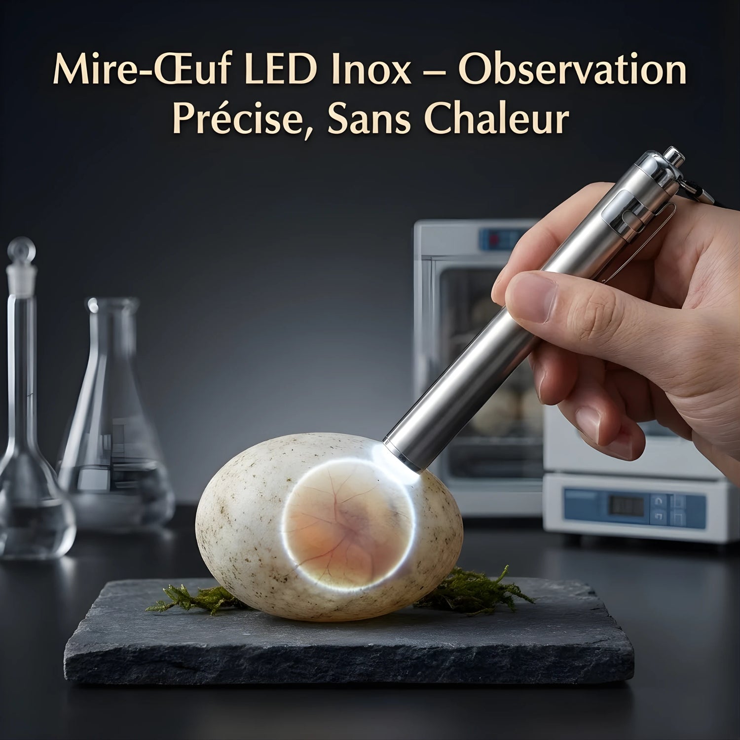 Mire Œuf LED pour Reptiles et Terrarium 