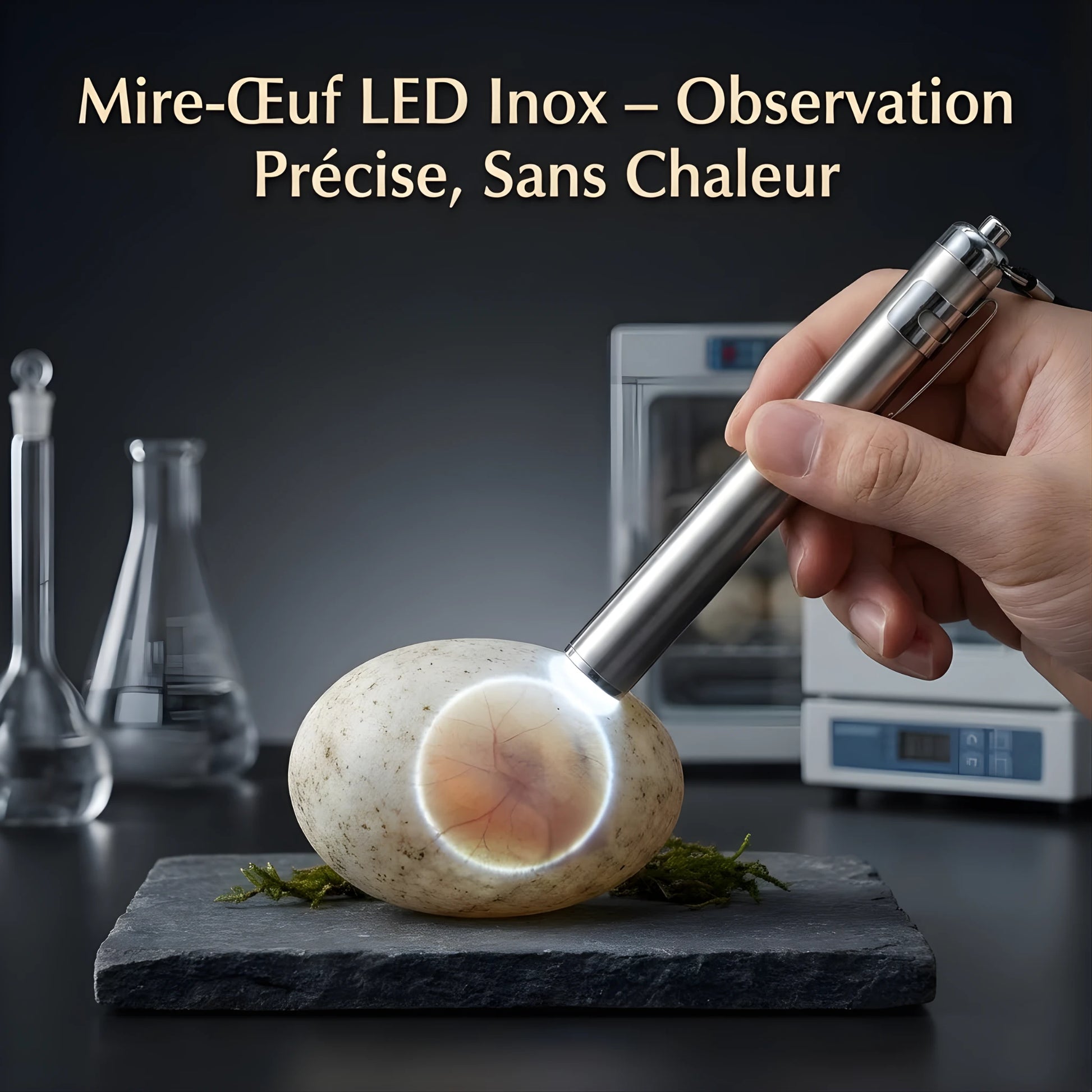 Mire Œuf LED pour Reptiles et Terrarium 