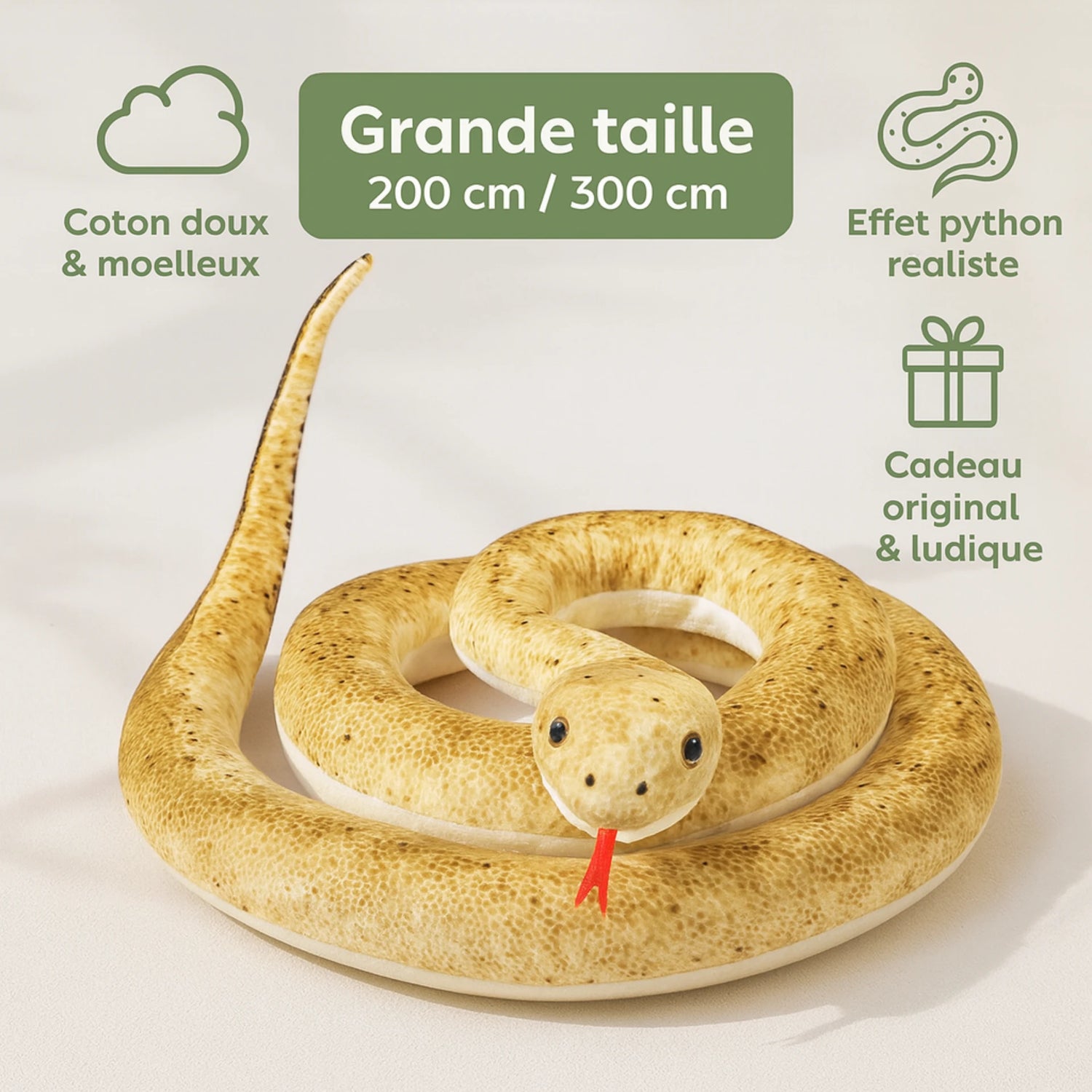 Peluche Serpent en Coton - Le-Terrarium 