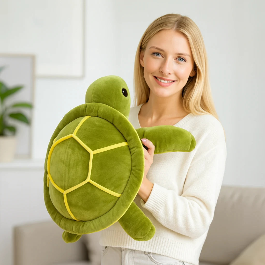 Peluche Tortue 35 cm – Texture Moelleuse & Câlins Tendres 