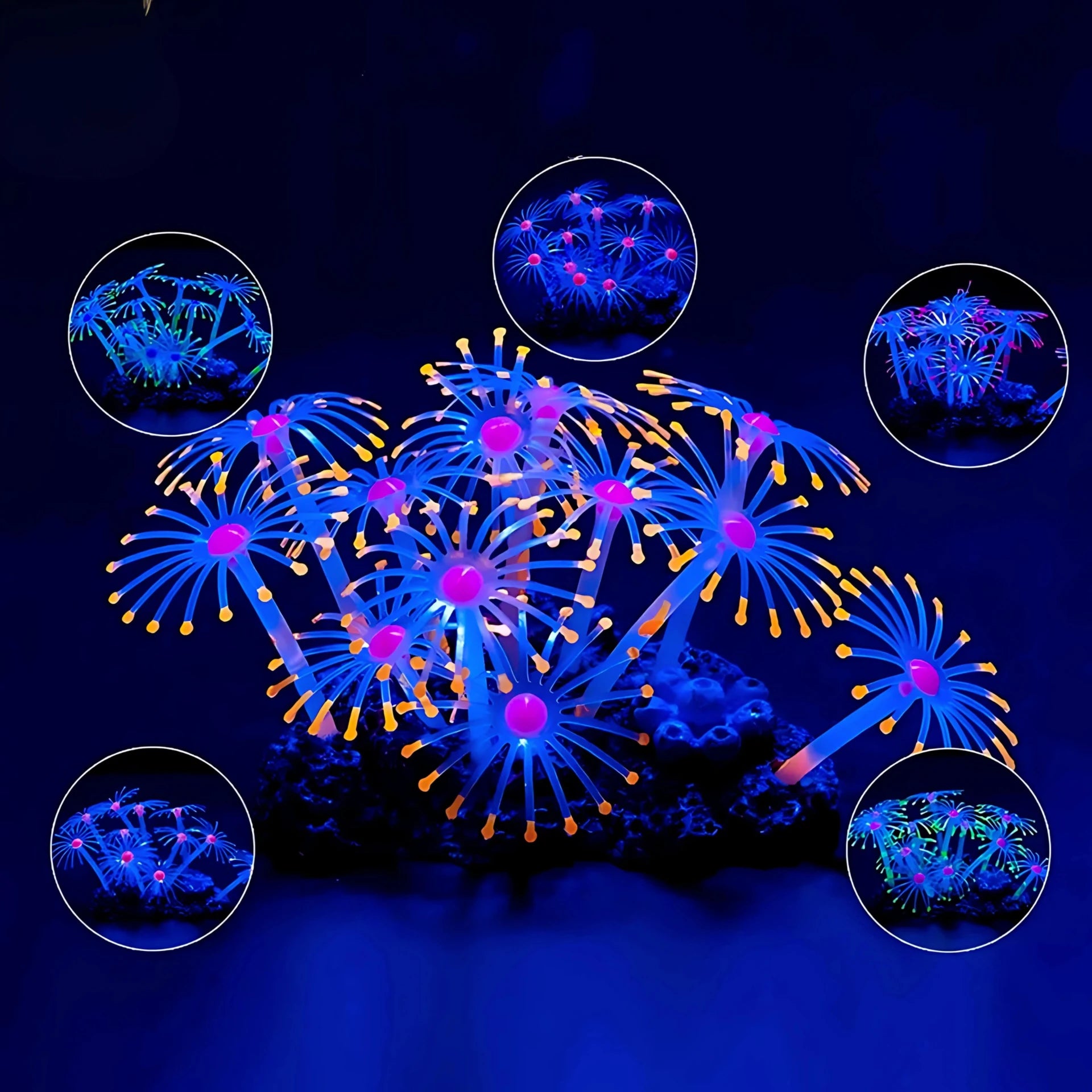 Plante Corail Fluorescente pour Terrarium – Décoration Lumineuse 