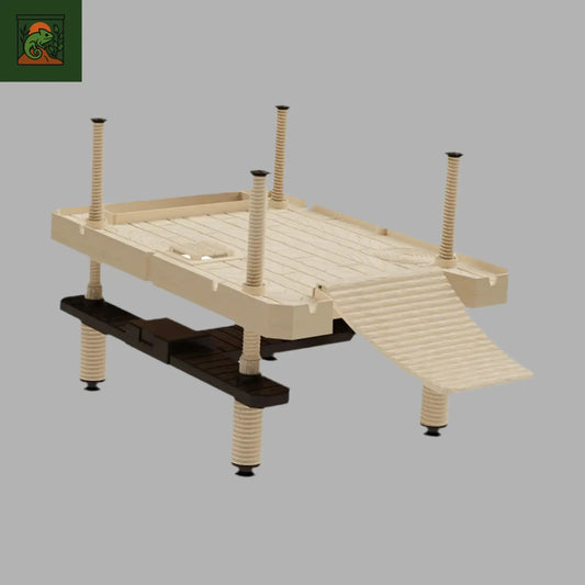 Plateforme Flottante pour Tortue – Rampe d’Escalade et Zone de Repos pour Terrarium Aquatique - LeTerrarium