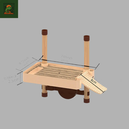 Plateforme Flottante pour Tortue – Rampe d’Escalade et Zone de Repos pour Terrarium Aquatique - LeTerrarium