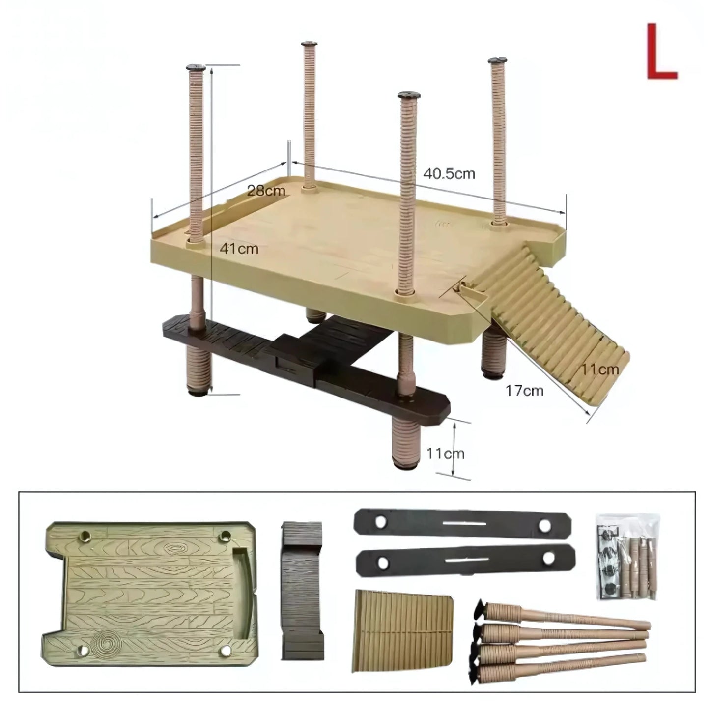 Plateforme pour Tortue – Rampe et Zone de Repos pour Terrarium 