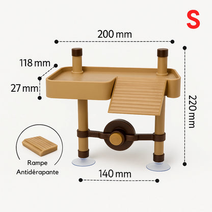 Plateforme pour Tortue – Rampe et Zone de Repos pour Terrarium 