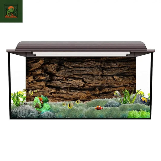 Effet 3D noir Rock Aquarium vinyle fond affiche HD pierre de roche auto-adhésif Aquarium papier peint 3d fond 