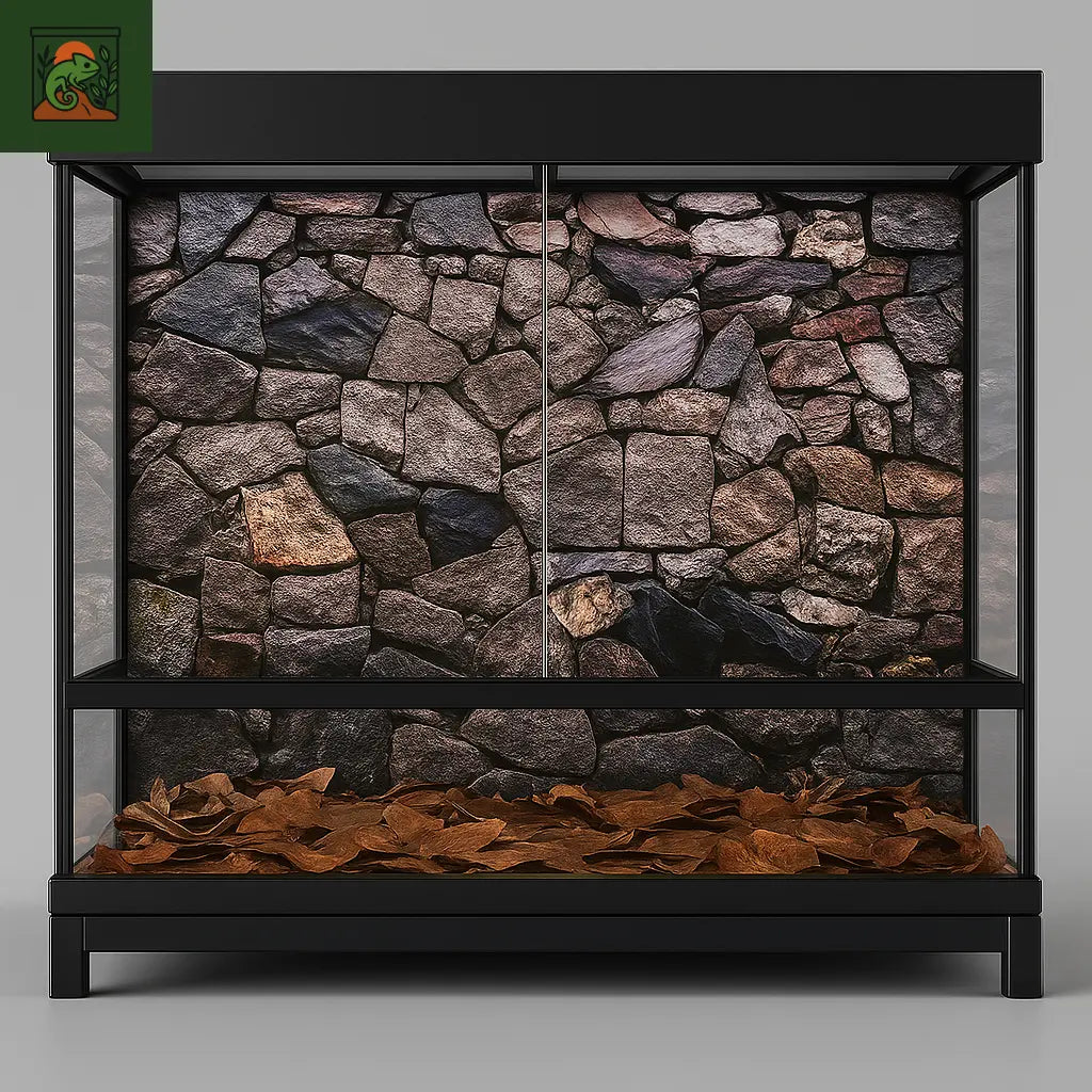 Poster de Fond pour Terrarium - Style roche 3D 