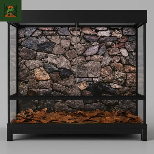 Poster de Fond pour Terrarium - Style roche 3D 