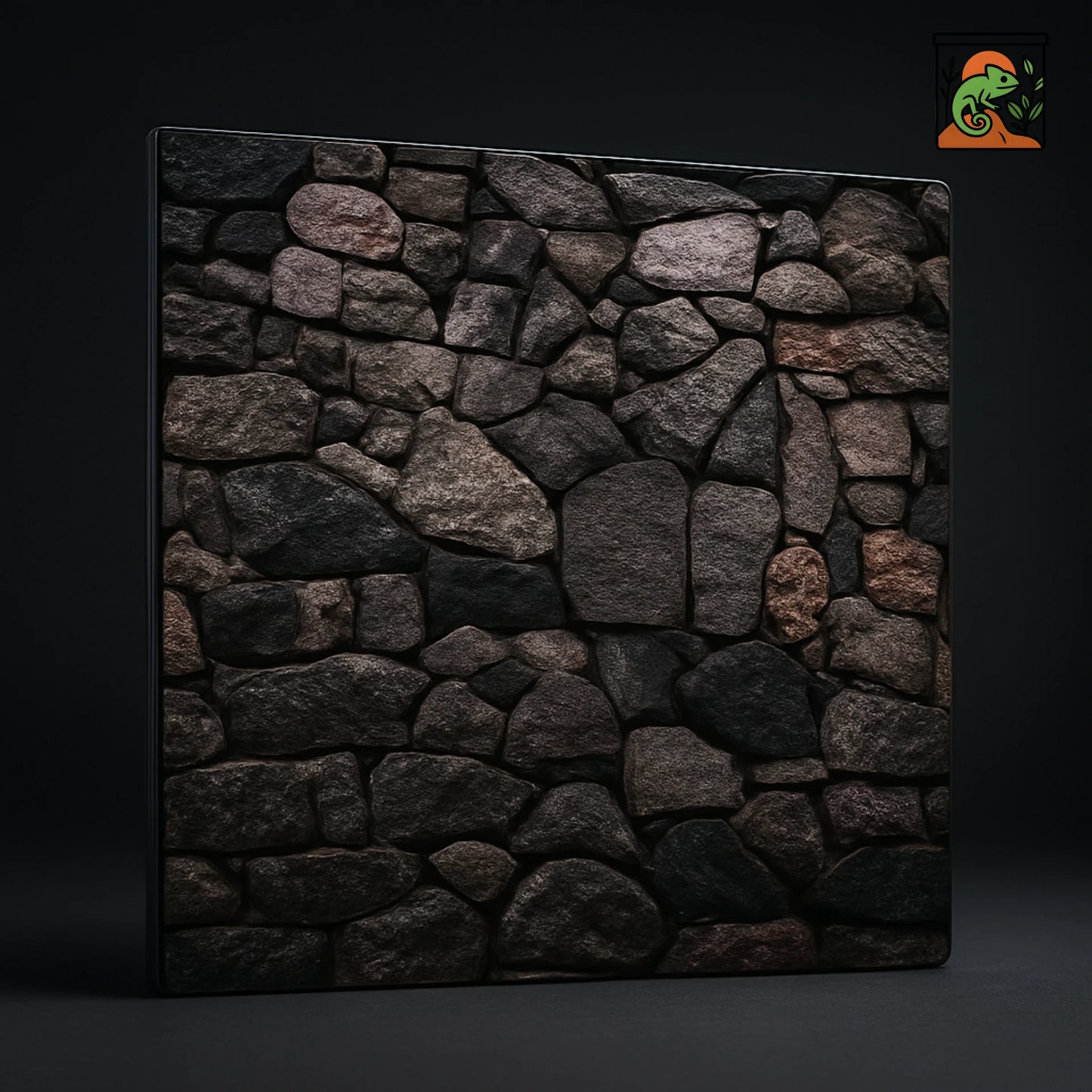 Poster de Fond pour Terrarium - Style roche 3D 