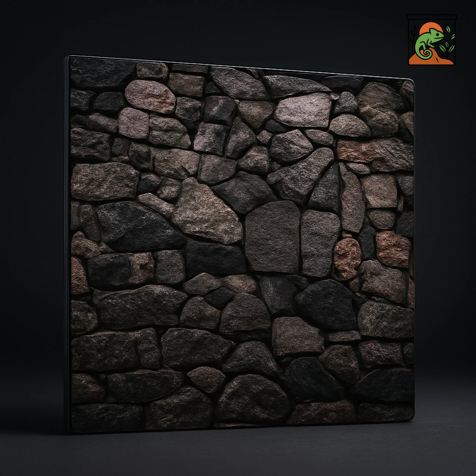 Poster de Fond pour Terrarium - Style roche 3D 