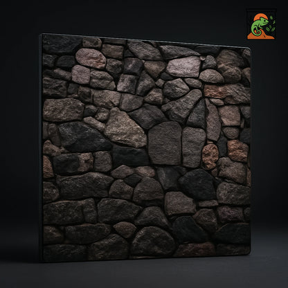 Poster de Fond pour Terrarium - Style roche 3D 