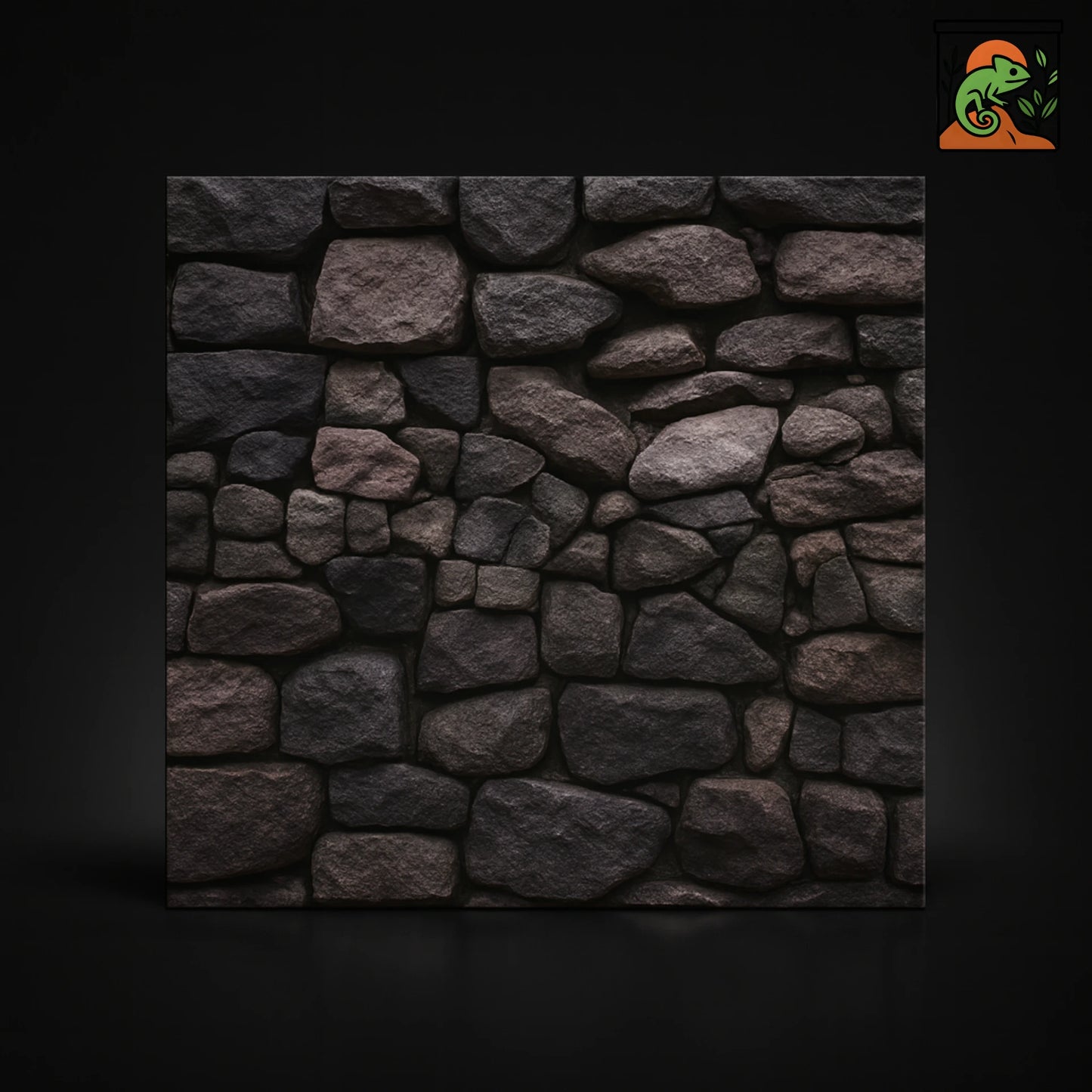 Poster de Fond pour Terrarium - Style roche 3D 