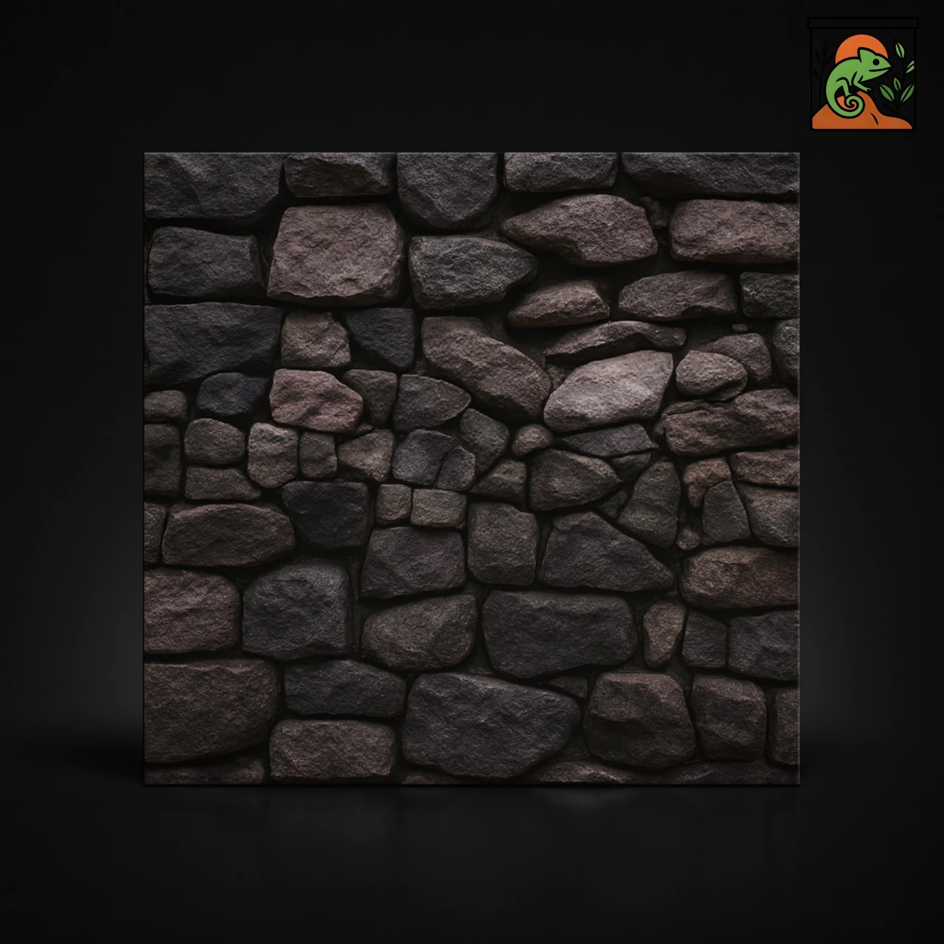 Poster de Fond pour Terrarium - Style roche 3D 