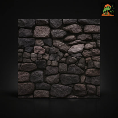 Poster de Fond pour Terrarium - Style roche 3D 