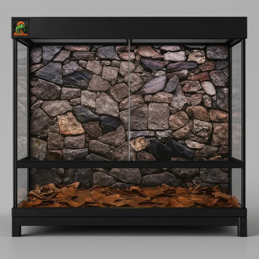 Poster de Fond pour Terrarium - Style roche 3D 