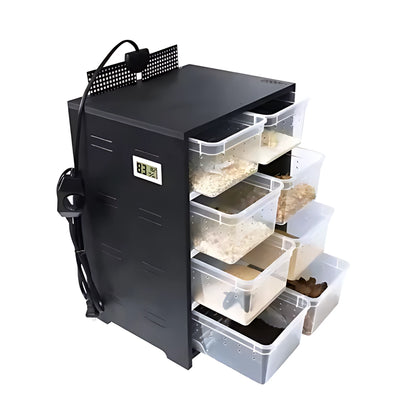 Terrarium Vertical à 4 Tiroirs avec Chauffage et Hygromètre 