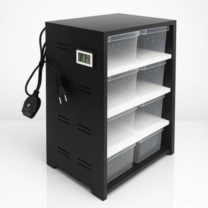 Terrarium Vertical à 4 Tiroirs avec Chauffage et Hygromètre 