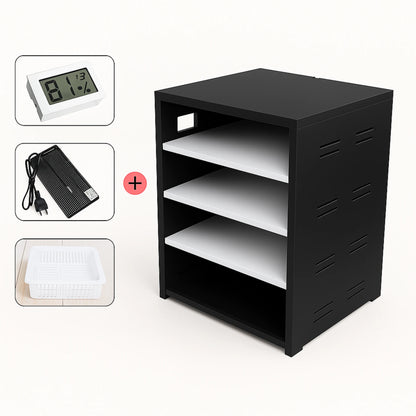 Terrarium Vertical à 4 Tiroirs avec Chauffage et Hygromètre 