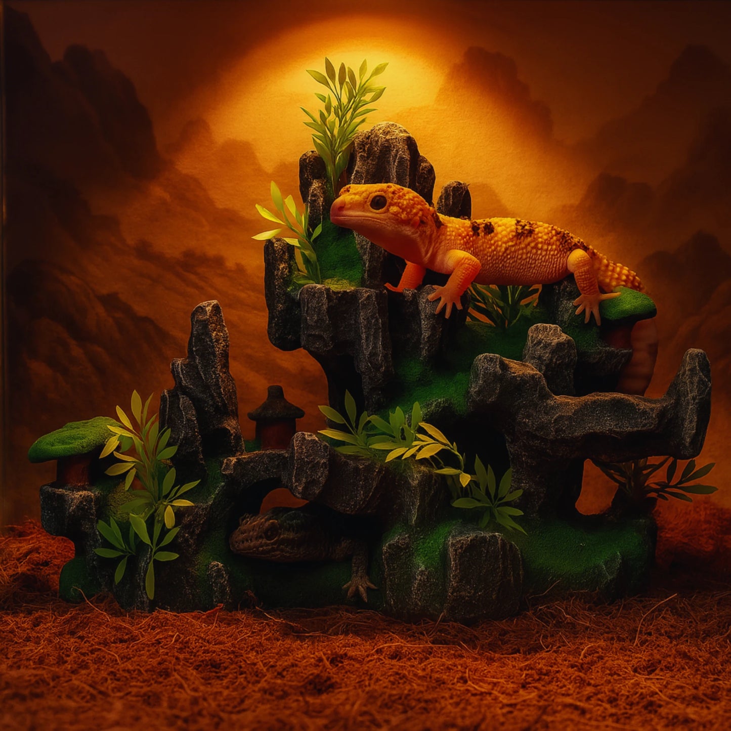 Rocher Suspendu en Résine pour Terrarium – Décor Montagneux 