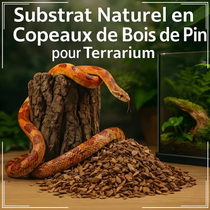 Substrat Naturel en Copeaux de Bois de Pin pour Terrarium 