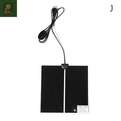 Heart chauffants pour terrarium, reptiles, polymères thermiques, tapis chauffants pour animaux de compagnie grimpants, régulateur de température réglable, UE, États-Unis, 5-45W 