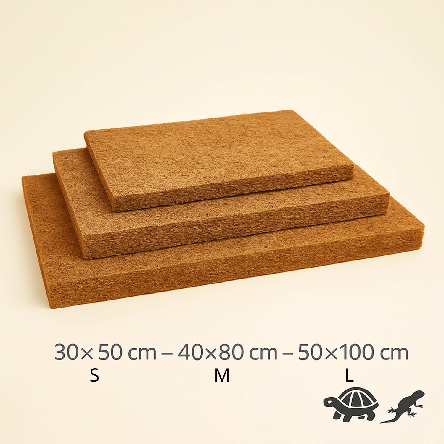 Tapis de fibres de coco pour terrarium – Sol naturel et absorbant 