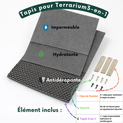 Tapis de sol 3-en-1 pour Terrarium 