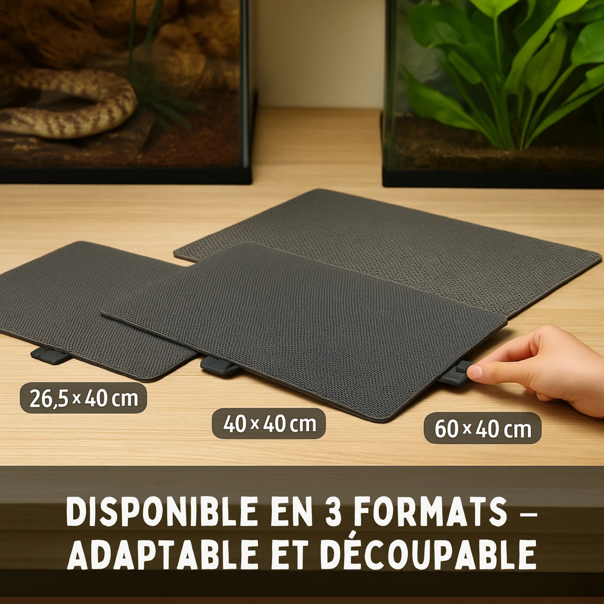 Tapis de sol 3-en-1 pour Terrarium 