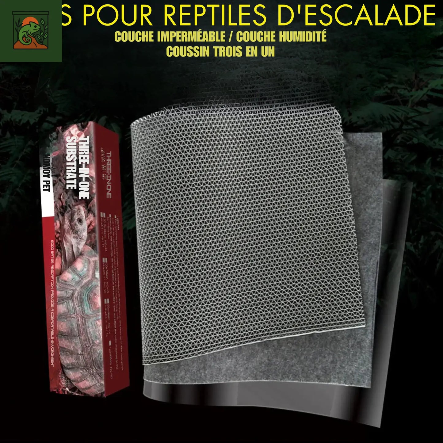 Tapis de Fond 3-en-1 pour Terrarium