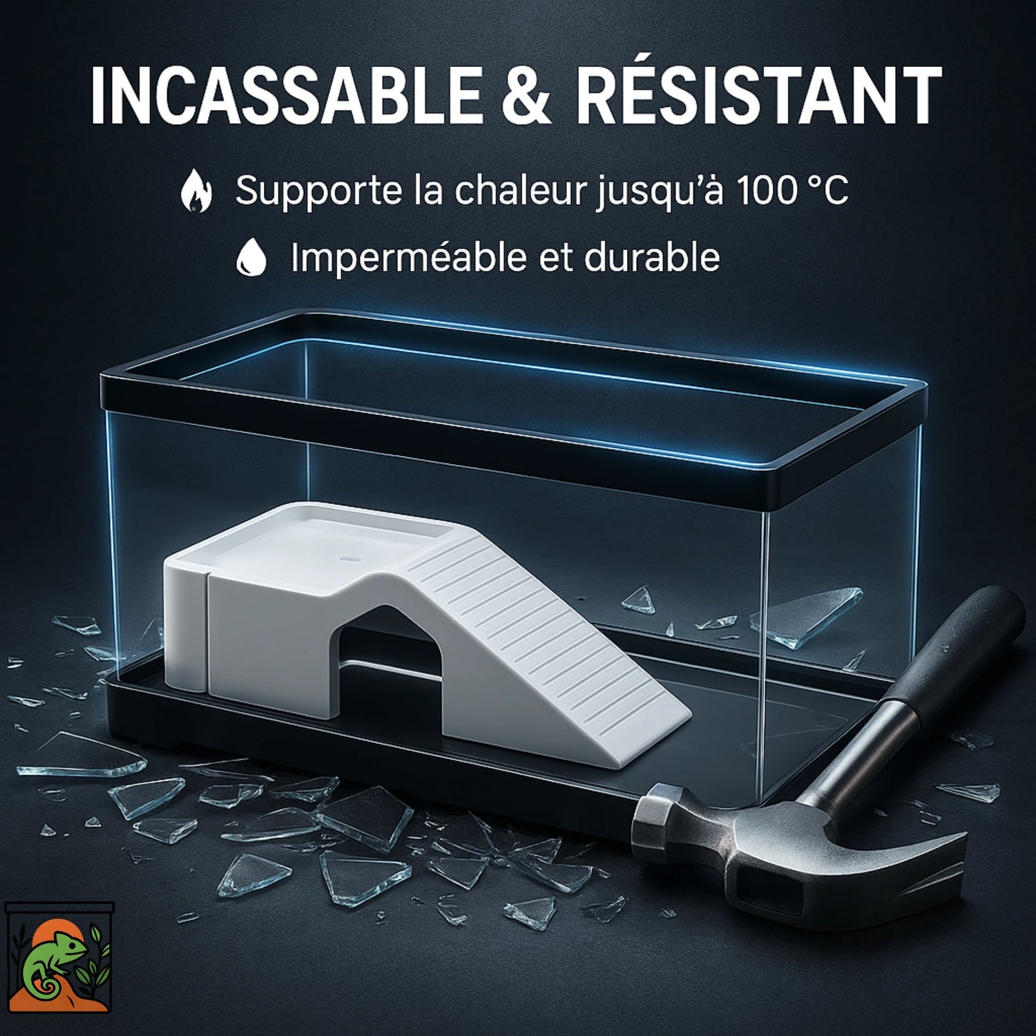 Terrarium Acrylique Tortue – Avec Rampe et Drainage Intégré 