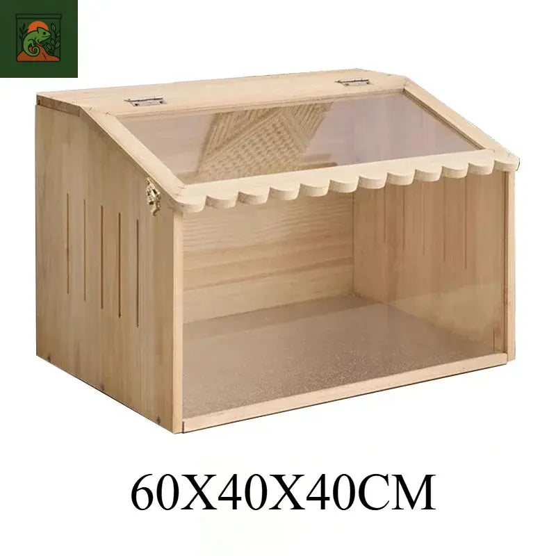 Niche de Lézard en Bois Massif Acrylique, Grande Boîte d'Incubateur de Reptile, Tarantule, Araignée, Terrarium, Hamster, Gecko 