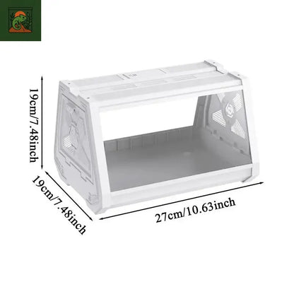 Terrarium de Cages pour Reptiles, habititat ventilé anti-fuite, parc d'alimentation Portable pour tortue, araignée, serpent, grenouilles 