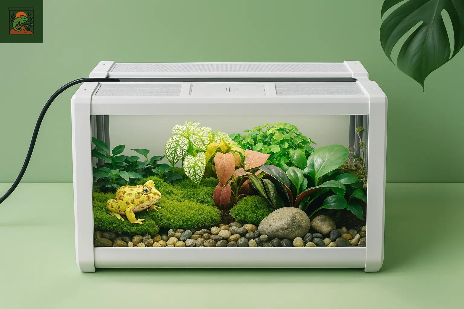 Terrarium de Cages pour Reptiles, habititat ventilé anti-fuite, parc d'alimentation Portable pour tortue, araignée, serpent, grenouilles 