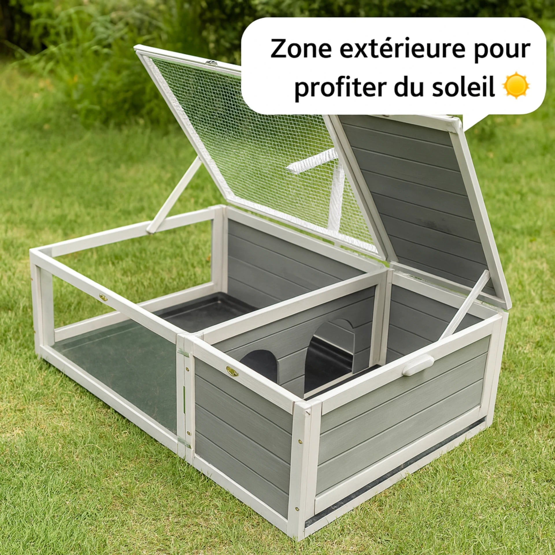 Terrarium Enclos en Bois, Sécurisé et Élégant pour Tortue 