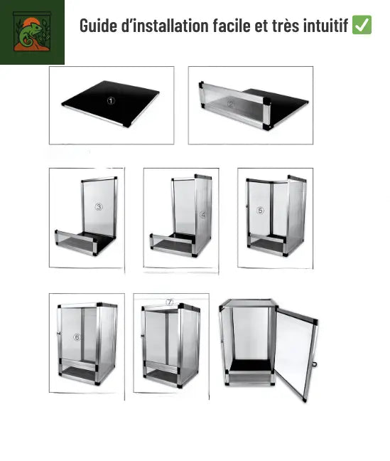 Terrarium Grillagé en Aluminium pour Reptiles 
