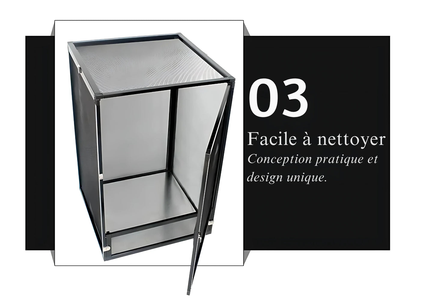 Terrarium Grillagé en Aluminium pour Reptiles 